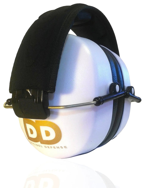 37 dB NRR Safety Earmuffs For Shooting And Industrial Use With Ultra Comfort Padded Headband, Maximum Hearing Protection For Loud Environments, Range Or Shop, Durable White Earmuffs That Block Noise And Keep You Focused