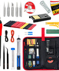 60W Digital Soldering Iron Kit With LED Display 21 In 1 Fast Heating, 5 Replaceable Tips, Solder Wire, Desoldering Pump, Tool Kit