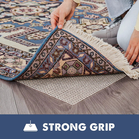 Natural Non Slip Rug Pad For Hardwood Floors And Hard Surfaces Low Profile 2 Ft X 6 Ft under area rug with strong grip