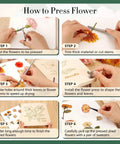 Instructional guide on how to use the 11x11 Inch 10 Layer Flower Press Kit For Diy Crafts Pressed Flowers And Plant Pressing Ideal For Wedding Bouquets Spring Blooms Herbs And Leaves To Create Totally Dried Florals Keepsakes Frames And Centerpieces.