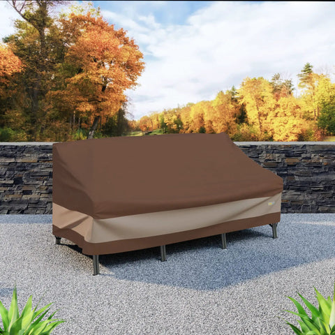 Ultimate Waterproof Patio Sofa Cover With All Weather Protection For Outdoor Couches Fits Up To 77W X 35D X 35H Inches Mocha in garden