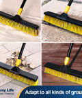18 Inch Push Broom Heavy Duty Outdoor Commercial Broom With Stiff Bristles cleaning various floor types