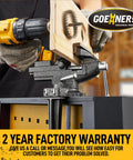 Person using Do-It-All Bench Vise For Woodworking With 3.3 Inch Jaw, 360 Degree Swivel Clamps, in workshop setting