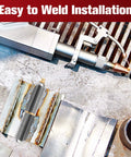Easy weld installation with Six Pcs Weld On Bullet Barrel Hinges for BBQ Smoker, heavy duty carbon steel 4-inch hinges.