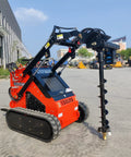Mini Skid Steer Loader 1800 Lb Capacity With Auger For Digging Drilling And Light Bull Dozing In Gardens Farms Parks On Road