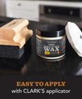 Natural Stone Wax Kit For Soapstone, Slate, And Concrete Countertops with 6oz Finishing Wax, Large Applicator Block, Buffing Pad