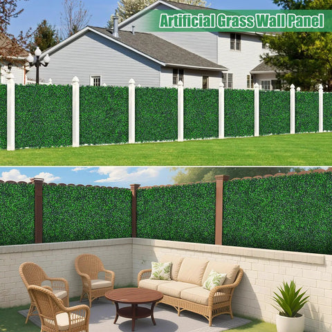 Lifelike Artificial Greenery Wall Roll 48 By 120 Inches Privacy Screen For Indoor And Outdoor Use UV Resistant Faux Ivy Leaves