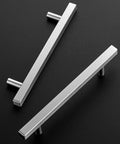 60 Pack Square Cabinet Pulls In Brushed Nickel 7 3 8 Inch Length 5 Inch Hole Center Stainless Steel Kitchen Drawer Handles