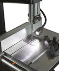 Front view of Beast Of A 10 Inch Band Saw With Stand, 3.5 Amp Motor, Two Speed 1520 And 2620 FPM, Cast Aluminum Table