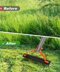 Heavy Duty Weed Cutter With Serrated Double Edged Blade And 30 Inch Steel Handle Manual Grass Whip cutting overgrown weeds