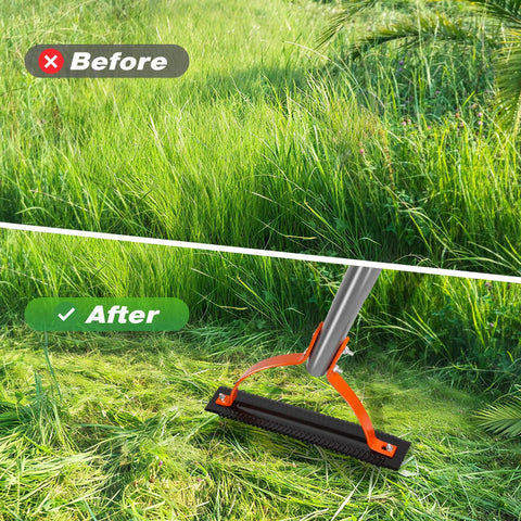 Heavy Duty Weed Cutter With Serrated Double Edged Blade And 30 Inch Steel Handle Manual Grass Whip cutting overgrown weeds