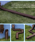 Two Pack Flexible Downspout Extenders For Rain Gutters Extendable From 21 To 68 Inches shown installed and extended