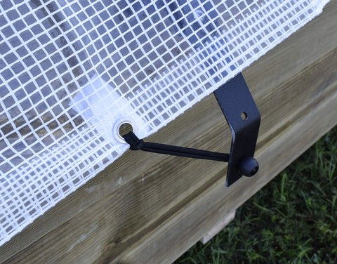 DIY Raised Bed Greenhouse Bracket Kit Turn Your Garden Into a Mini Greenhouse With 6 Clamps 3 Straps 12 Tie Downs And a 5 Ft 6 In By 9 Ft 6 In Tarp For Frost Protection And All Season Growing