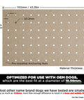 Top Tier Mft Replacement Top With Killer Perforated Layout Fits Right Into Bench Dog T Slot Rail System Knockout Construction Three Quarter Inch Mdf Board American Crafted Super Smooth Double Sided Workshop Platform with precision hole layout.