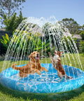 Ultimate Outdoor Dog Splash Pad For Summer Fun 59 Inch Anti Slip Sprinkler Pool Water Play Mat For Pets With Easy Setup