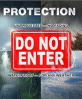 Dang Solid No Entry Warning Sign, 8X12 Inch Heavy Duty Reflective Aluminum Panel For Doors Gates Fences And Private Property, waterproof and UV protected.