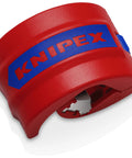 Red and blue BiX Pipe Cutter for 3/4 inch to 2 inch pipes with 3/32 inch wall thickness, heavy duty, reversible blade head visible