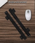Slick Glide Keyboard Tray Slides With Bottom Mount Drawer Rails 35mm Width Cold Rolled Steel for Office Desk Replacement, matte black.