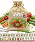 Heirloom Vegetable And Herb Seed Pack With 30 Non GMO Seeds For Planting Seed Kit With Tools Made In USA Kitchen To Garden Essentials
