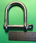 316 Stainless Wide D Shackle Half Inch Marine Grade Not For Overhead Lifting Corrosion Resistant Boat Dock Rigging Hardware