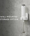 Rechargeable Milk Frother Handheld With USB C Charging Stand 2 In 1 Wall Mount And Counter Stand Electric Whisk wall-mounted view