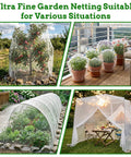 Garden Netting 4x10 Ft See Through Pest Barrier And Bird Netting For Vegetables Flowers Trees Plant Mesh Row Cover For garden setup