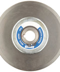Heavy Duty Cast Iron Spring Pulley With Five Eighths Inch Bore Made For Classic V Belt Drives On Conveyors And Mixers Seven Inch O D shows a cast iron pulley with a 5/8 inch bore.