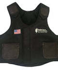 Cordura Junior Protective Vest for Riding, Adjustable Fit, Black and Brown Color, 33 Inch, with foam padding