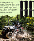 8 Piece Door Bushing Kit For Pioneer UTV Doors, Easy Rattle Fix, shown with UTV in forest setting