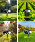 4 Pack Solar Ultrasonic Critter Repellent For Cats Raccoons Squirrels Rabbits And Foxes Outdoor Deterrent With Motion Sensor Waterproof Flashing Light Ideal For Garden And Yard in garden, farm, orchard, and yard