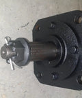 Heavy Duty 40 Hp Agricultural Gearbox Rotary Cutter With 1 375 Six Spline Input and 1 57 Twelve Spline Output Featuring Four Bolt Mount close-up view.