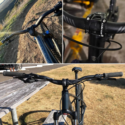 Aluminum Mountain Bike Riser Handlebar 35mm Clamp 800mm Wide 38mm Rise 6061 Alloy Double Butted Hard Anodized CNC Bend
