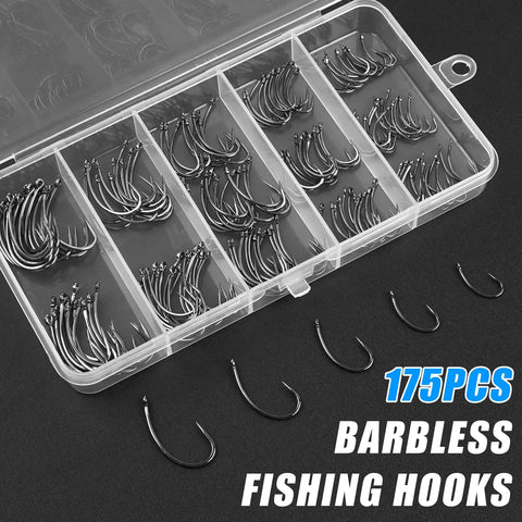 Pro Grade Carp Hook Kit: Barbless, High Carbon Steel ✓