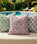 Floral Outdoor Pillow Covers 18 By 18 Rose Pink Waterproof Cushion Case For Patio Deck Garden Weatherproof And Fade Resistant Easy Slip Over Insert Cozy All Season Decor on outdoor sofa