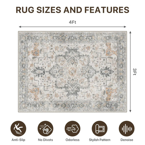 36x48 Inch Office Chair Mat For Hardwood And Tile Floors Under Desk, Grippy Non Slip Vinyl Floor Protector With Rubber Backing