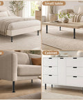 Heavy Duty Metal Furniture Legs 4 Pack Adjustable Height From Four Point Seven Two To Seven Point Eight Seven Inches under bed, sofa, table, and cabinet.