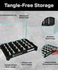 BallistiX 3.7 Tackle Tray Waterproof Lure Box With Clear Polycarbonate Lid open showing dividers and anti-rust features