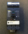 Bulletproof 3 Pole 250 Amp 600V Circuit Breaker For Industrial Electrical Panels LJA36250U33X mounted on flat surface.