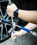 Using Beefy 16 Inch Universal Lug Wrench Four Way Tire Iron With Non Slip Handle For Cars Light Trucks SUVs Vans And RVs