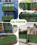 Artificial Ivy Privacy Fence Wall Screen 40x120 Inches For Patio Balcony Garden Backyard Indoors Outdoor UV Resistant Faux Greenery Panels installed