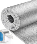 Reflective Window Insulation Roll 48 Inch By 10 Foot With Foil Aluminum Double Sided Foam Core Heat Blocker