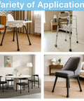 Three Quarters Inch Round Rubber Chair Leg Tips 4 Pack Nonslip Floor Protectors in use with various furniture on hard surfaces