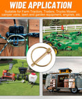 Heavy Duty Lynch Pin Kit 30 Pack For Trucks Trailers Tractors Mowers And 3 Point Hitches applications shown in various settings