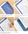 Color Carbon Transfer Paper Set With 50 Sheets In Red Yellow Blue Green White 9x11 Inch Graphite Paper And 5 Stylus Tools in use.