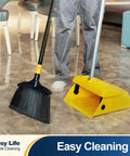 Commercial Dustpan With Windproof Cover For Indoor Outdoor Cleanup In Courtyard Garage Lobby Mall Market Floor Home Kitchen Office Pet Hair Garbage Heavy Duty Cleaning Tool For Quick Big Jobs
