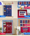 Famous American Wars Poster Set For Social Studies Classrooms; includes 12x18 inch Hanging and Framed posters, perfect for classrooms.