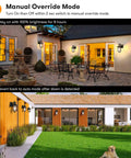 Set Of 2 Motion Sensor Outdoor Wall Lanterns No Brainer Setup Dusk To Dawn Waterproof Exterior Sconce illuminating patio