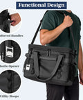 Epically Spacious Collapsible Soft Cooler Bag, 60 Can Leakproof Insulated Tote, heavy duty carrier with reinforced handles.