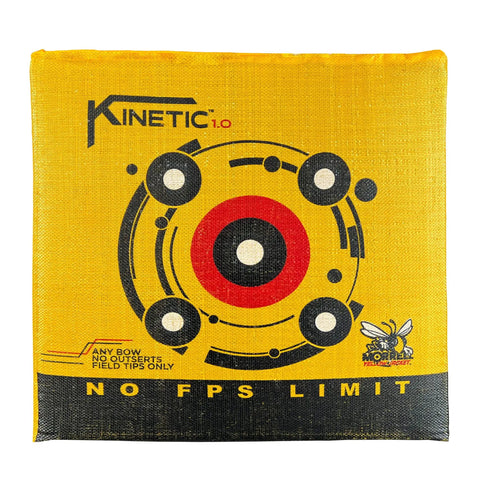 Yellow Jacket Kinetic One Point Zero 65 Pound Portable Field Point Archery Target Bag With Two Sides Ten Bullseyes And Weather Resistant