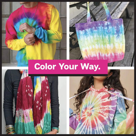 One Step Tie Dye Kit For Big Groups With 14 Vibrant Colors And 18 Pre Filled Bottles Easy Cleanup Tools Included No Presoaking Needed.
